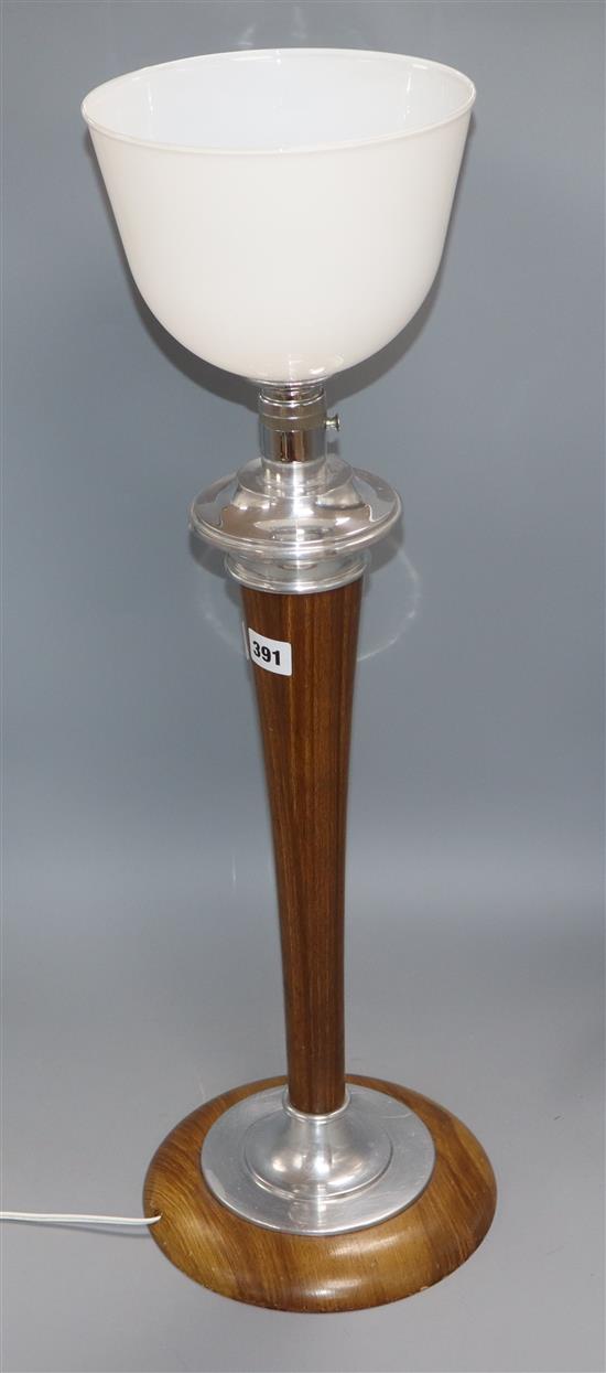 A Mazda table lamp, with glass shade overall height 72cm
